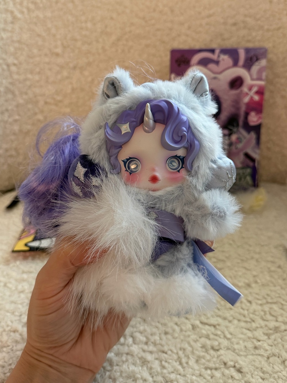 NWT SKULLPANDA My Little Pony Plush Pendant Bag Charm Keychain - POPMART Rarity
